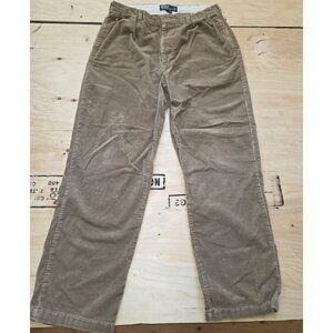 Polo Ralph Lauren Corduroy Pants Men's 36x32 Andrew Pleated Tan Chino Vintage